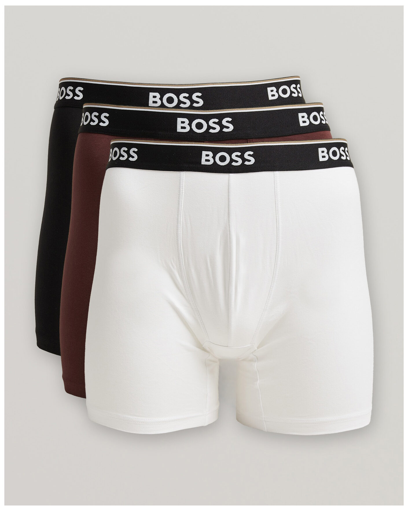 Hombres | Ropa interior y calcetines | BOSS BLACK | 3-Pack Long Leg Boxer Burgundy/White/Black