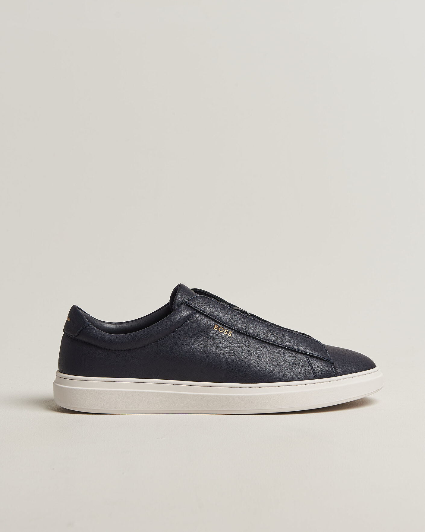Hombres | Zapatillas | BOSS BLACK | Kieran Leather Sneaker Dark Blue