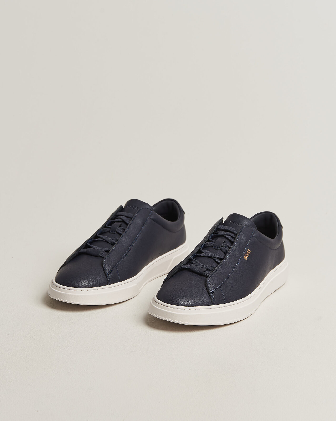 Hombres | Zapatillas | BOSS BLACK | Kieran Leather Sneaker Dark Blue