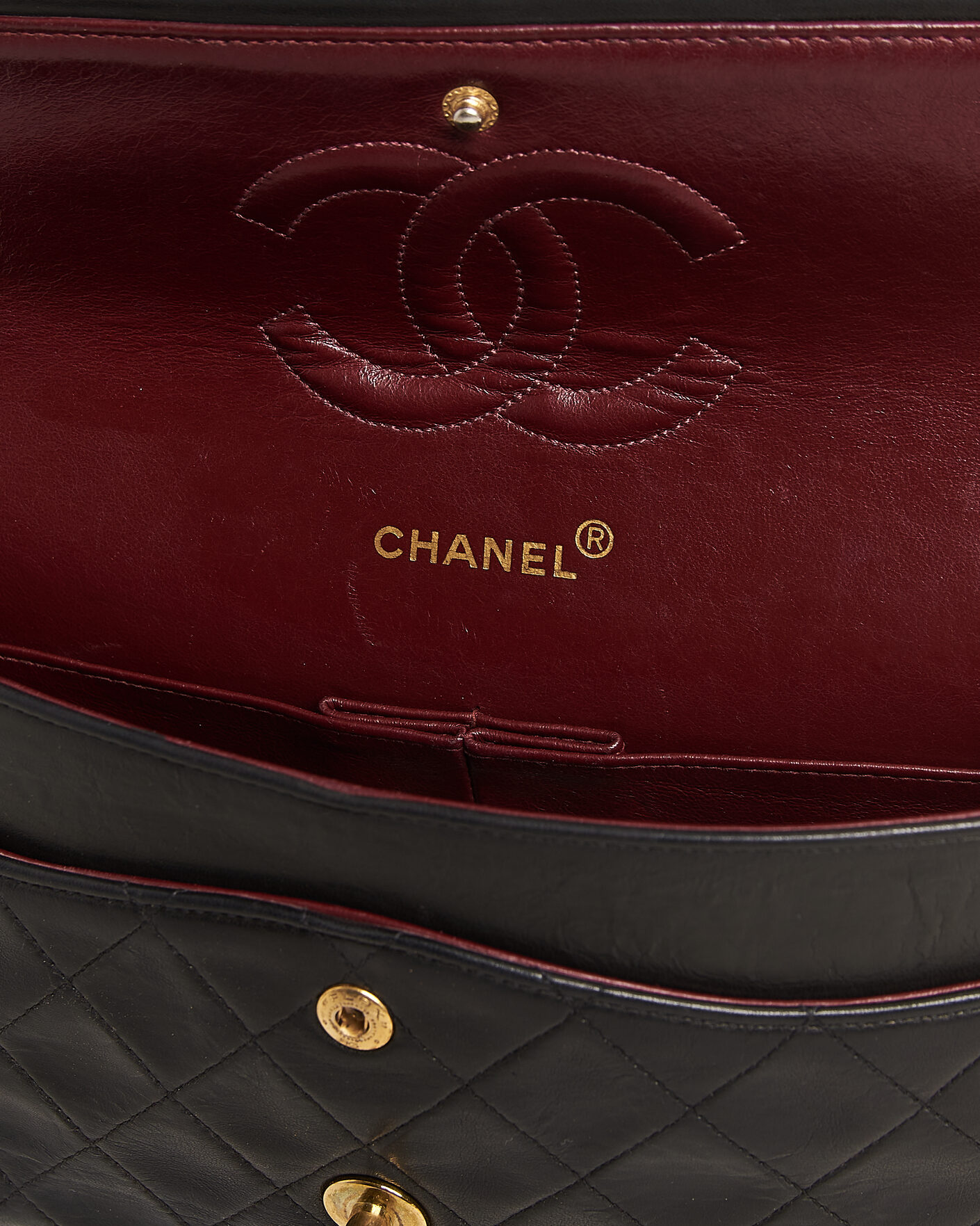 Hombres | Pre-Owned & Vintage Bags | Louis Vuitton Pre-Owned | Chanel Pre-Owned Classic Medium Double Flap Bag Lambskin Black