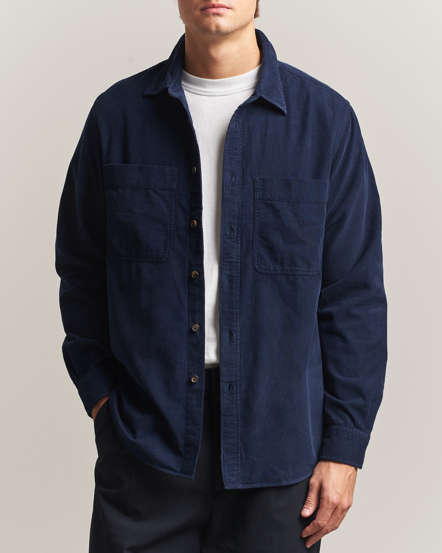 Hombres | Camisas | PS Paul Smith | Casual Fit Corduroy Shirt Navy