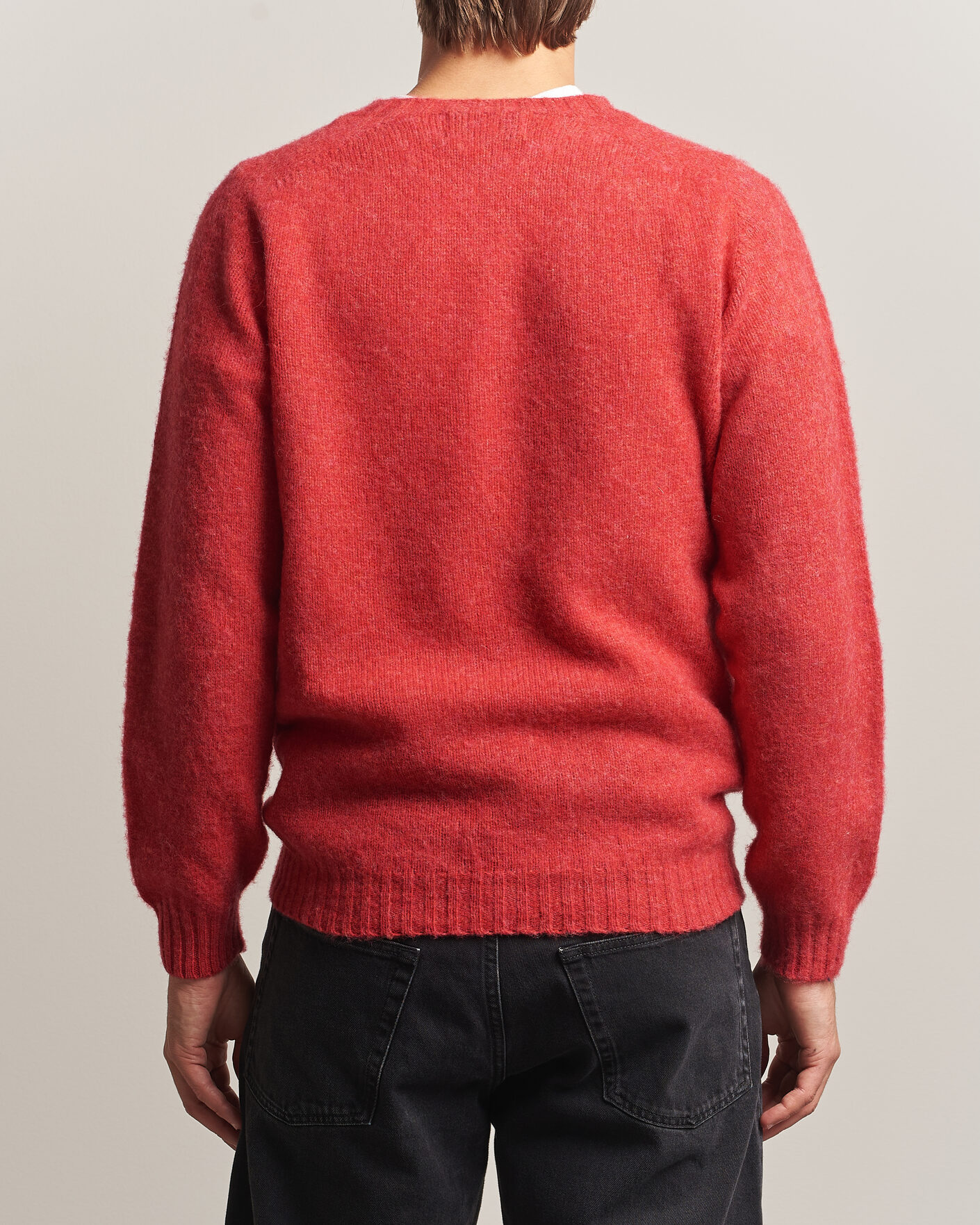 Hombres | Jerséis y prendas de punto | Harley Of Scotland | Brushed Supersoft Lambswool Crewneck Damask