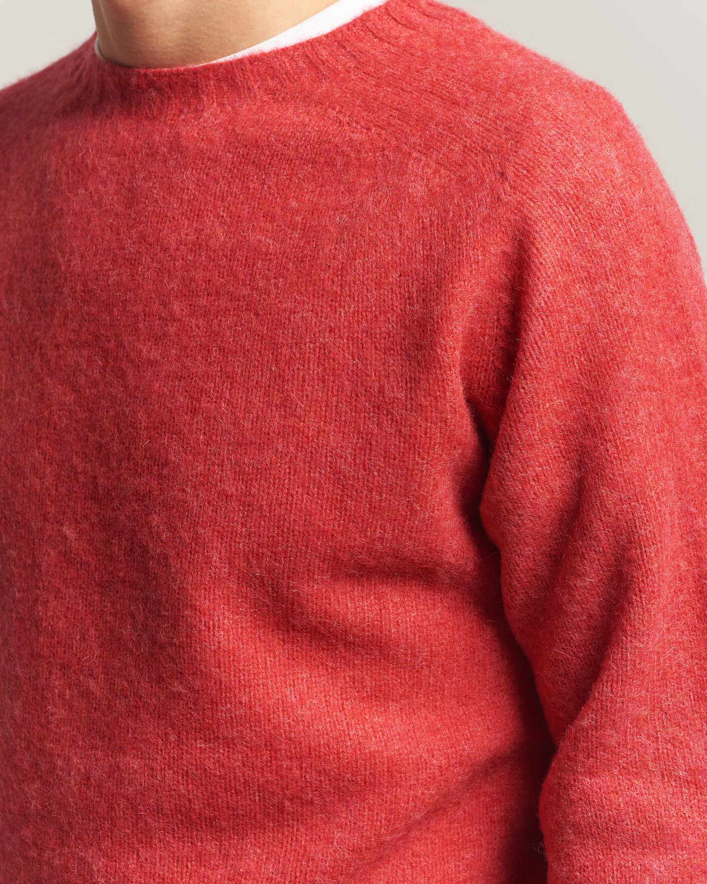 Hombres | Jerséis y prendas de punto | Harley Of Scotland | Brushed Supersoft Lambswool Crewneck Damask