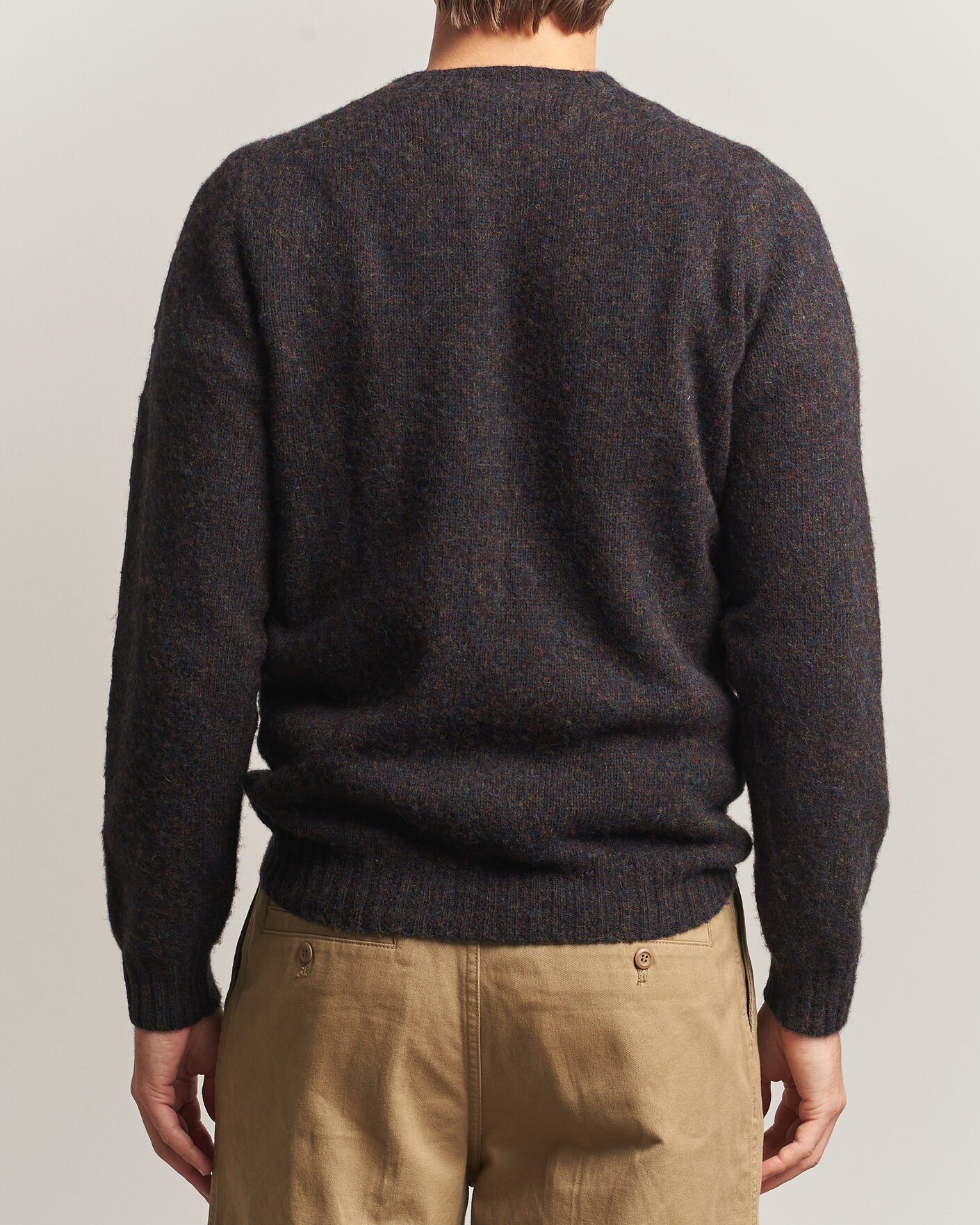 Hombres | Jerséis y prendas de punto | Harley Of Scotland | Brushed Supersoft Lambswool Crewneck Volcano
