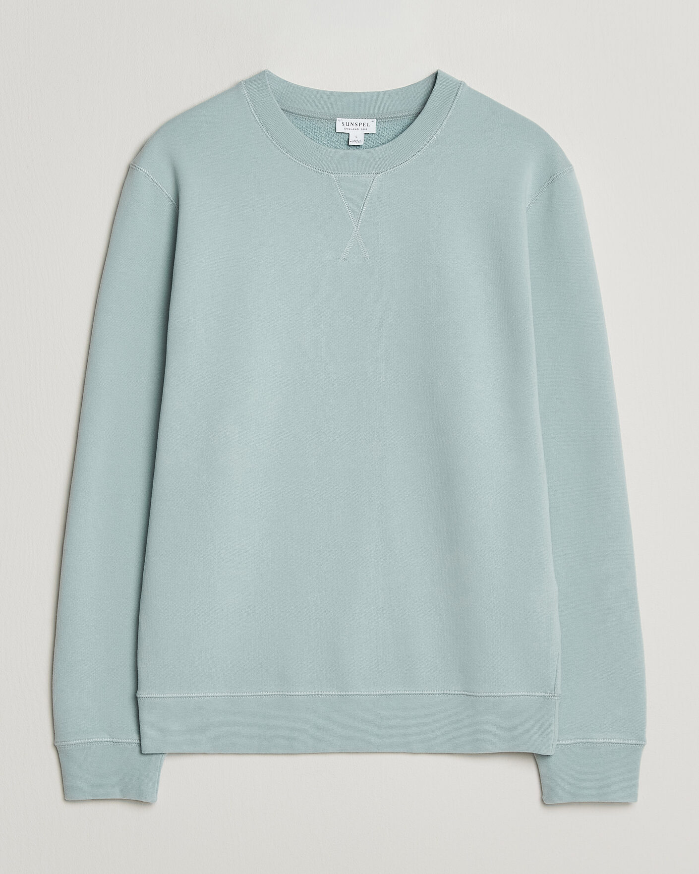 Hombres | Jerséis y prendas de punto | Sunspel | Loopback Sweatshirt Light Green