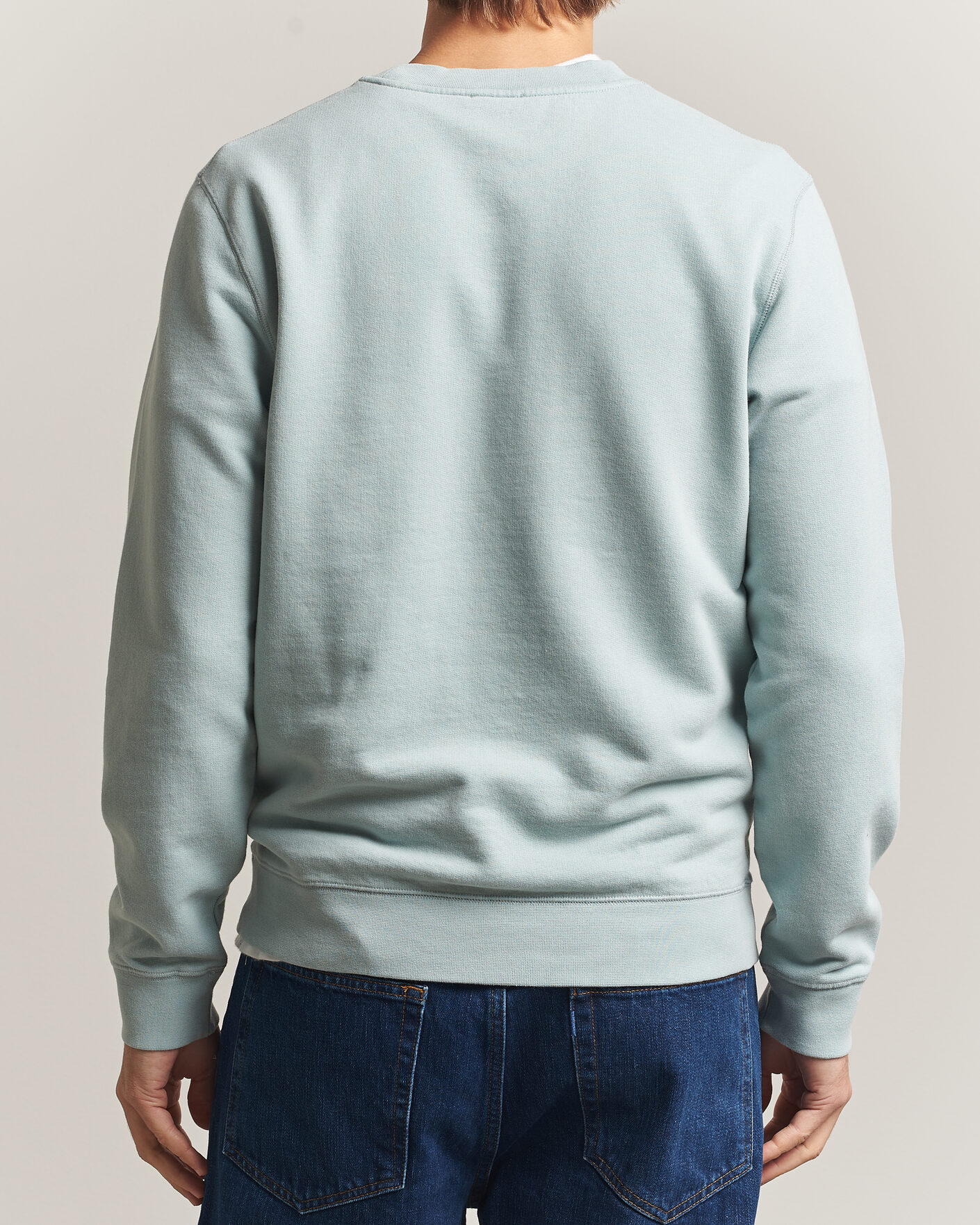 Hombres | Jerséis y prendas de punto | Sunspel | Loopback Sweatshirt Light Green