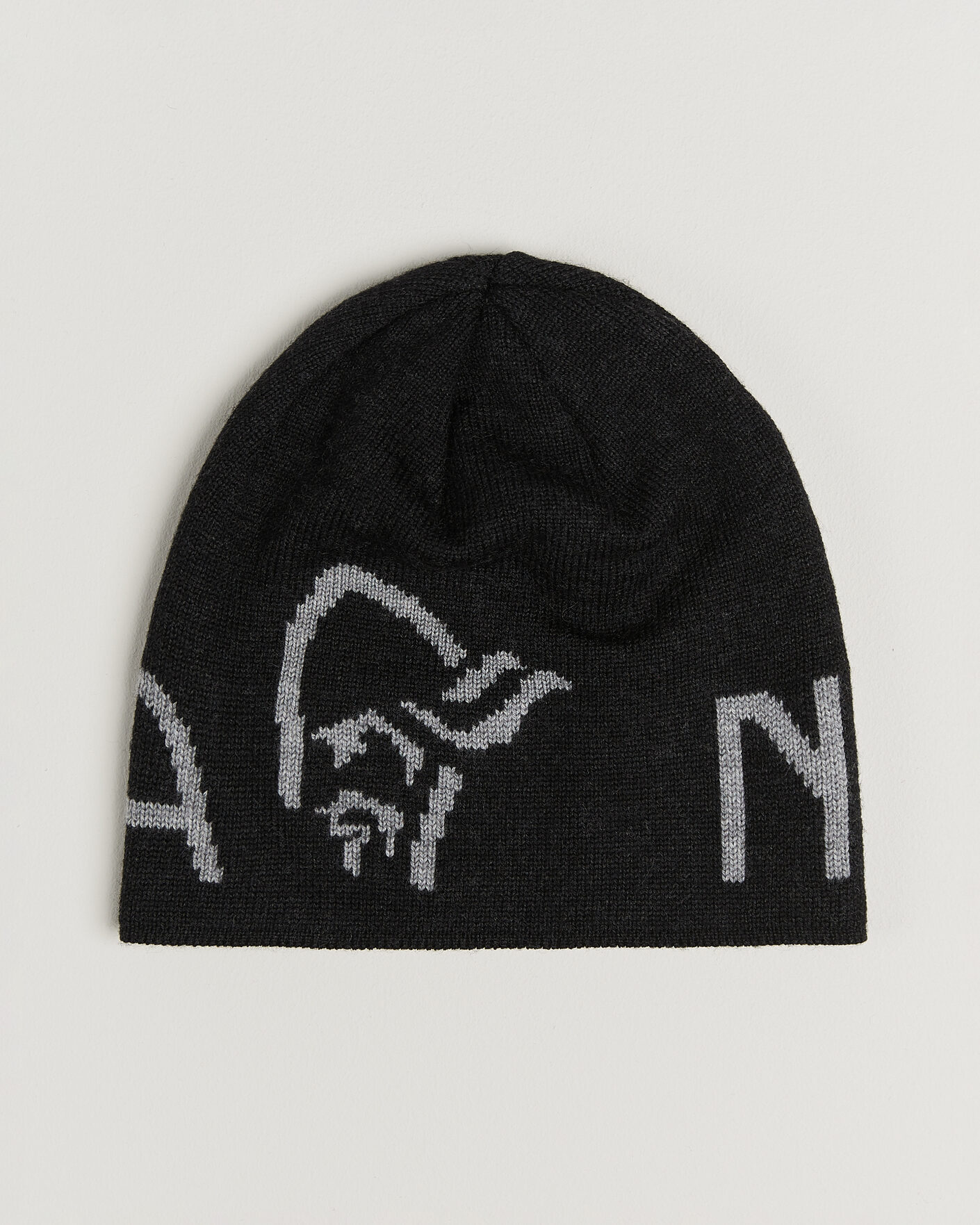Hombres | Gorros | Norrøna | Mid Merino Wool Logo Beanie Caviar Melange