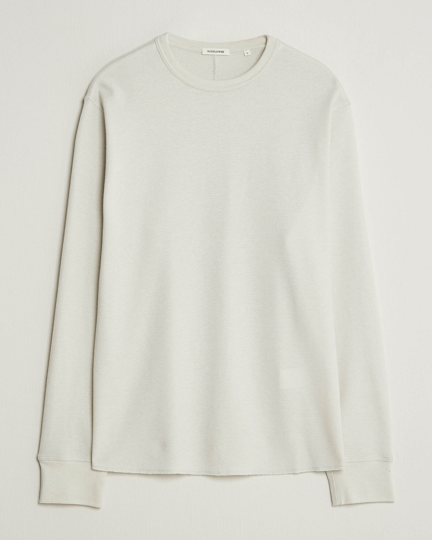Hombres | Camisetas | Sunflower | Wool Waffle Long Sleeve T-Shirt Kit White