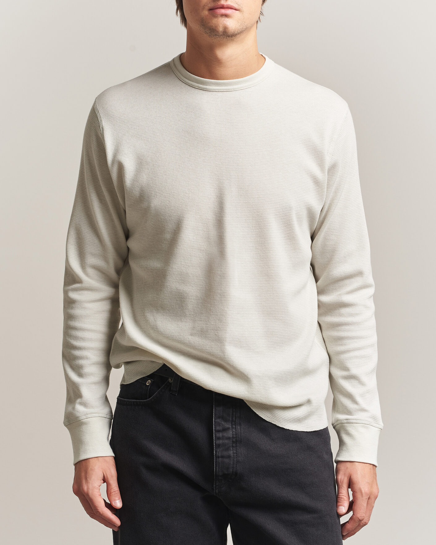 Hombres | Camisetas | Sunflower | Wool Waffle Long Sleeve T-Shirt Kit White