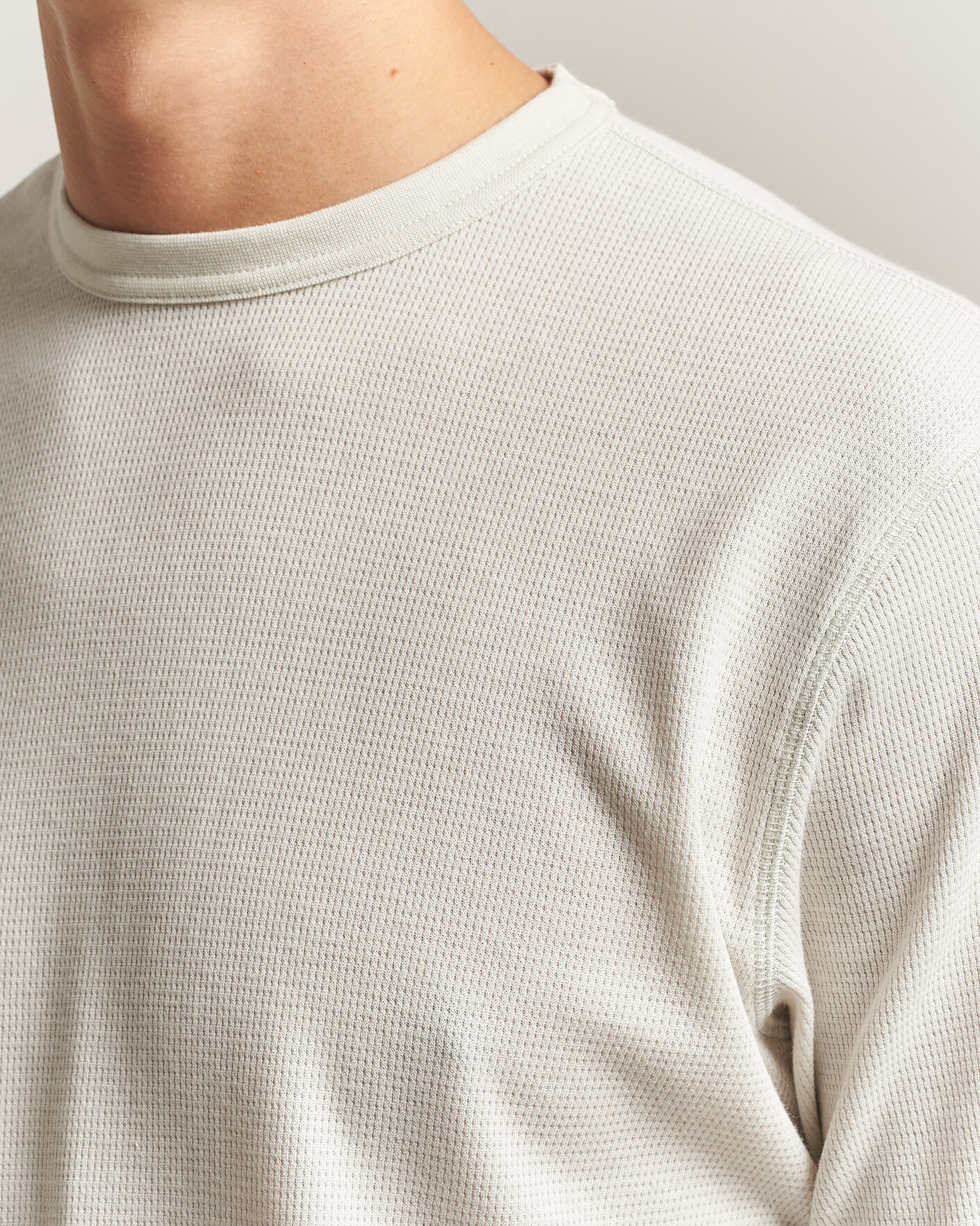 Hombres | Camisetas | Sunflower | Wool Waffle Long Sleeve T-Shirt Kit White