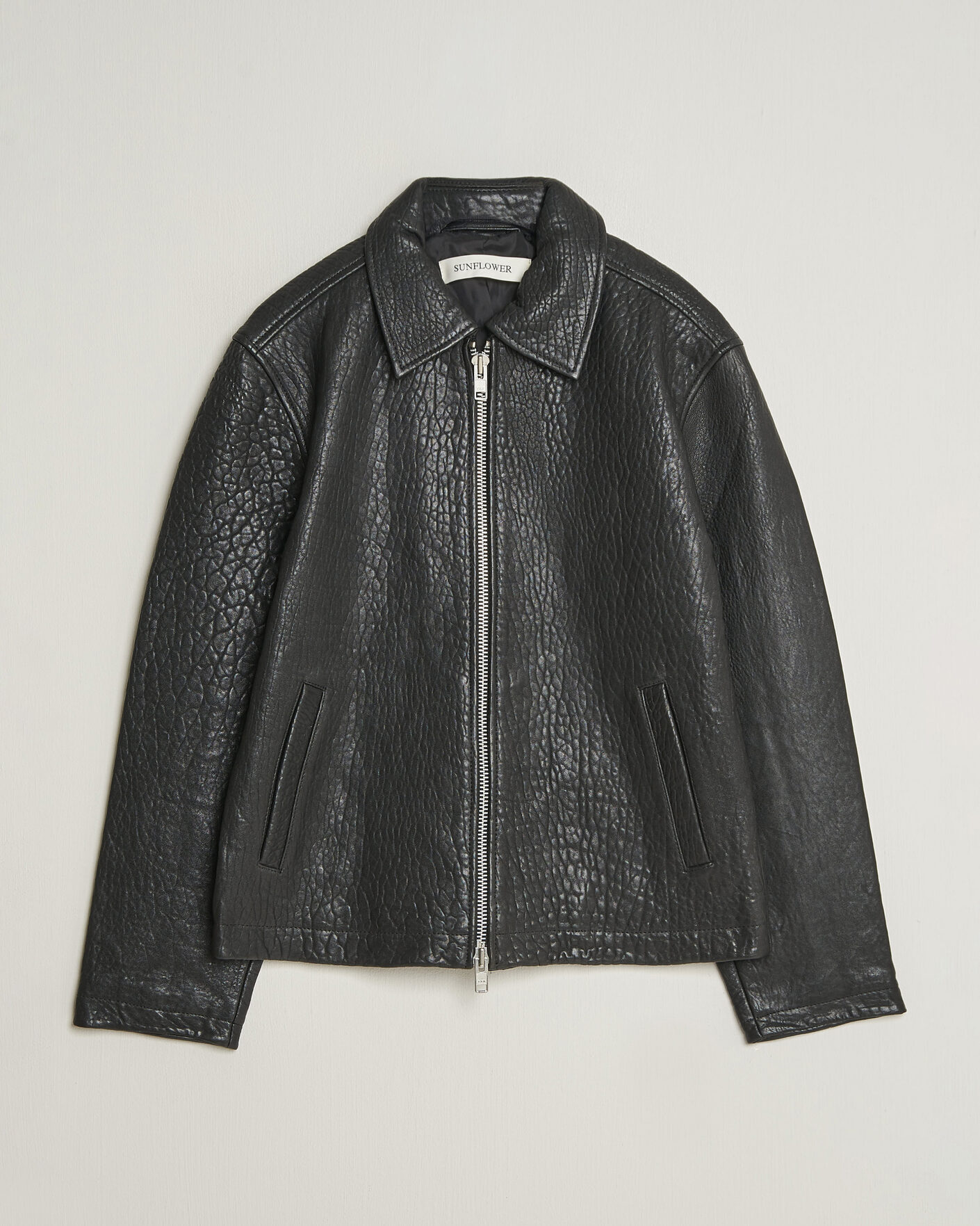 Hombres | Abrigos y chaquetas | Sunflower | Short Leather Jacket Black