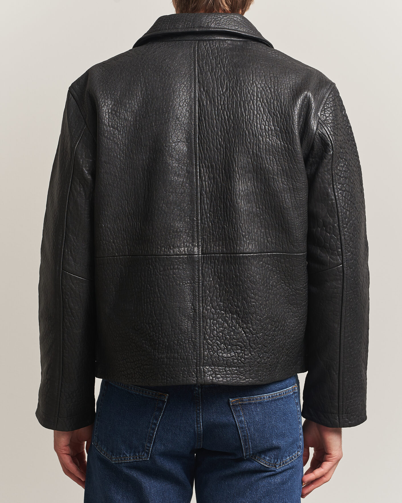 Hombres | Abrigos y chaquetas | Sunflower | Short Leather Jacket Black