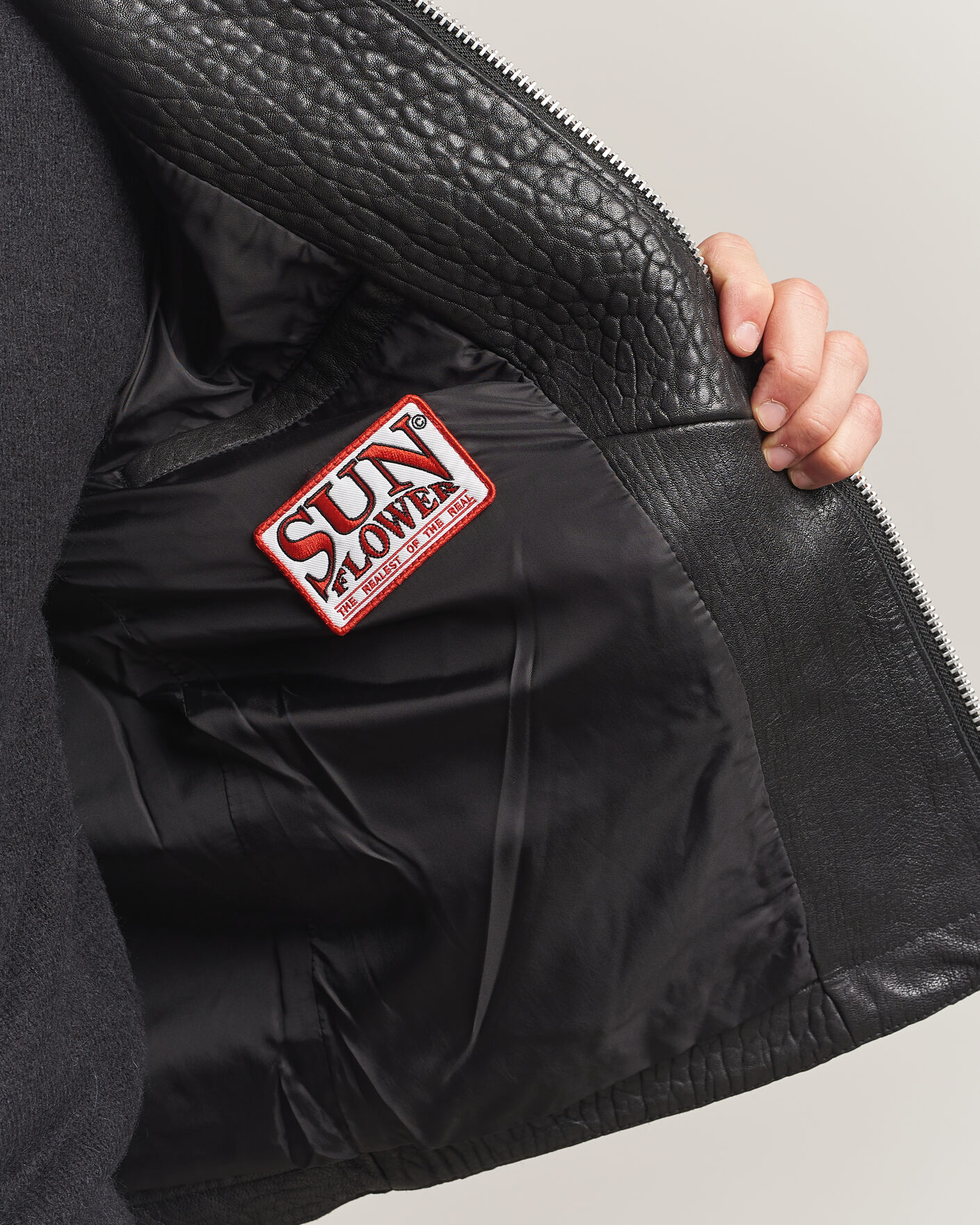 Hombres | Abrigos y chaquetas | Sunflower | Short Leather Jacket Black