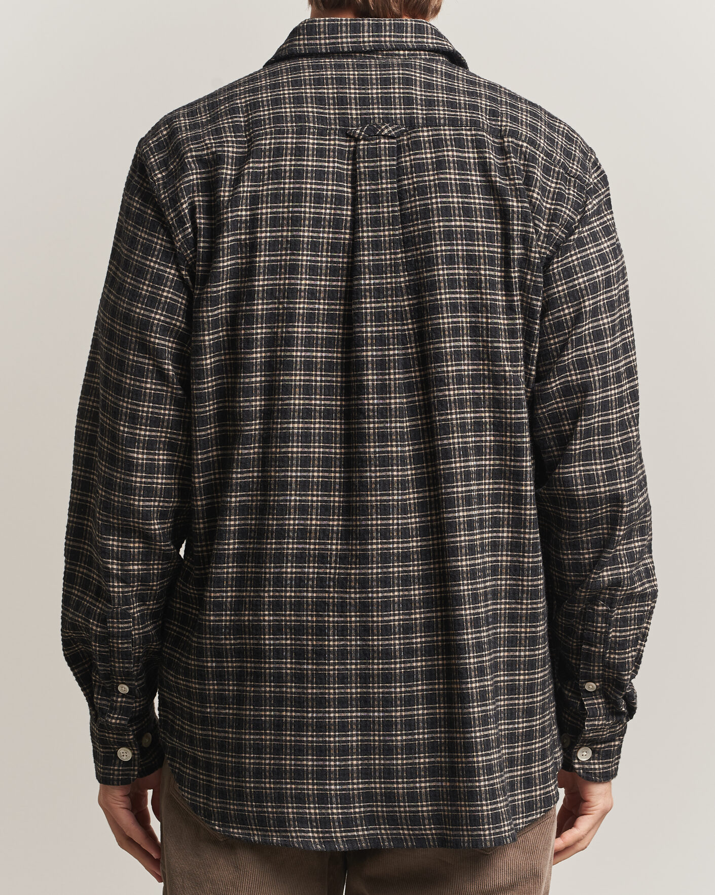 Hombres | Camisas | Forét | Form Regular Fit Italian Check Shirt Black