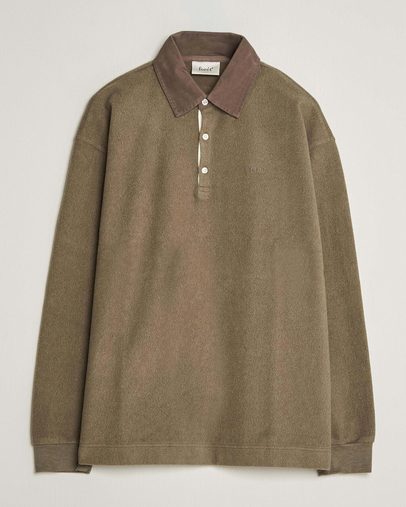 Hombres | Jerséis y prendas de punto | Forét | Herb Brushed Rugby Washed Brown