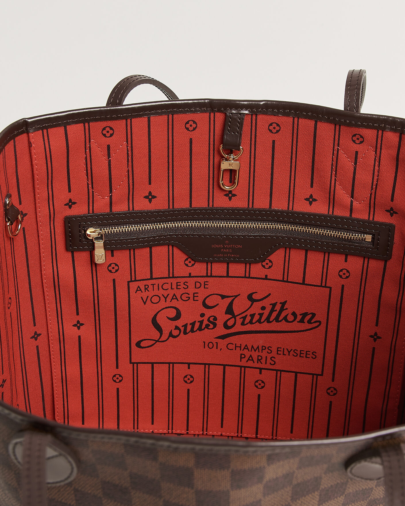 Hombres | Pre-Owned & Vintage Bags | Louis Vuitton Pre-Owned | Neverfull MM Damier Ebene