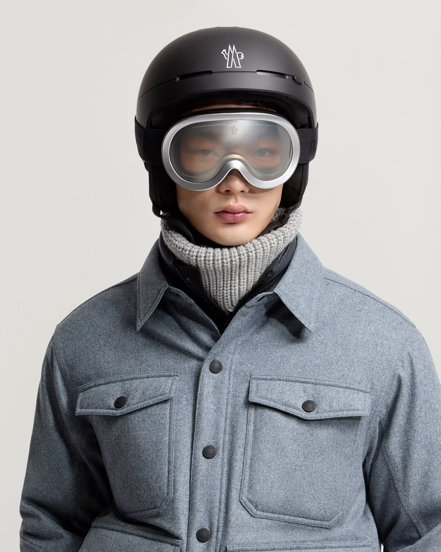 Hombres | Gafas de sol | Moncler Lunettes | Snowray Ski Googles Shiny Silver
