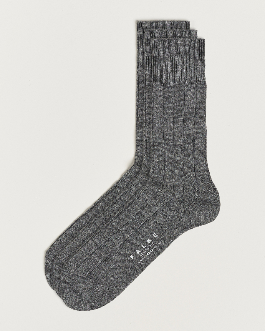 Hombres | Ropa interior y calcetines | Falke | 3-Pack Lhasa Cashmere Socks Light Grey