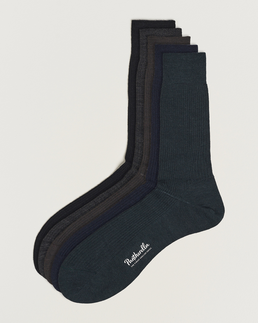  |  | Pantherella | 5-Pack Naish Merino/Nylon Sock Navy/Black/Charcoal/Chocolate/Racing Green