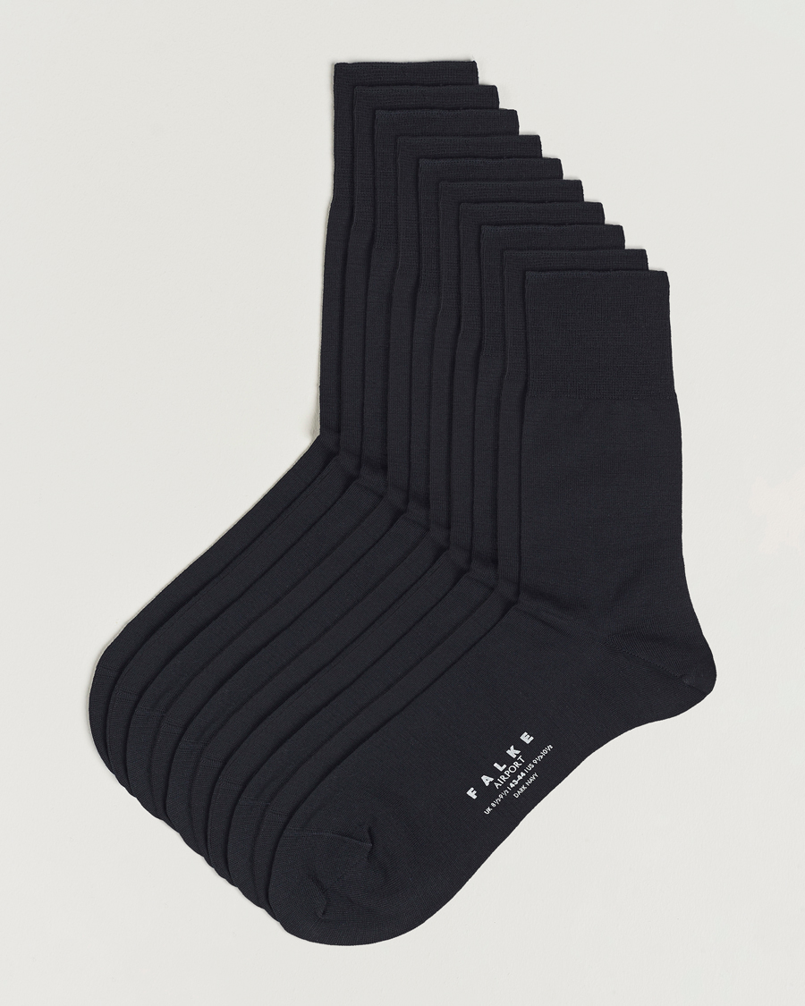 Hombres | Ropa interior y calcetines | Falke | 10-Pack Airport Socks Dark Navy