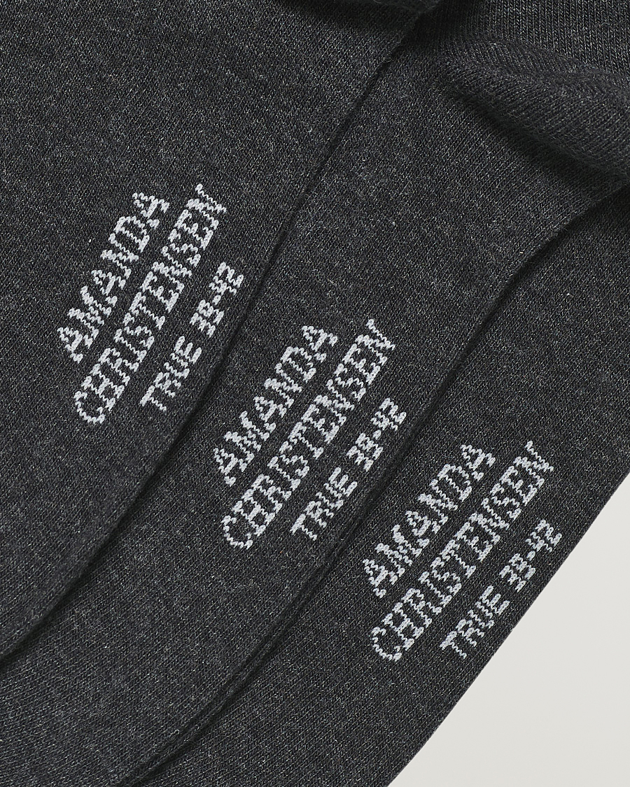 Hombres | Ropa interior y calcetines | Amanda Christensen | 6-Pack True Cotton Socks Antrachite Melange