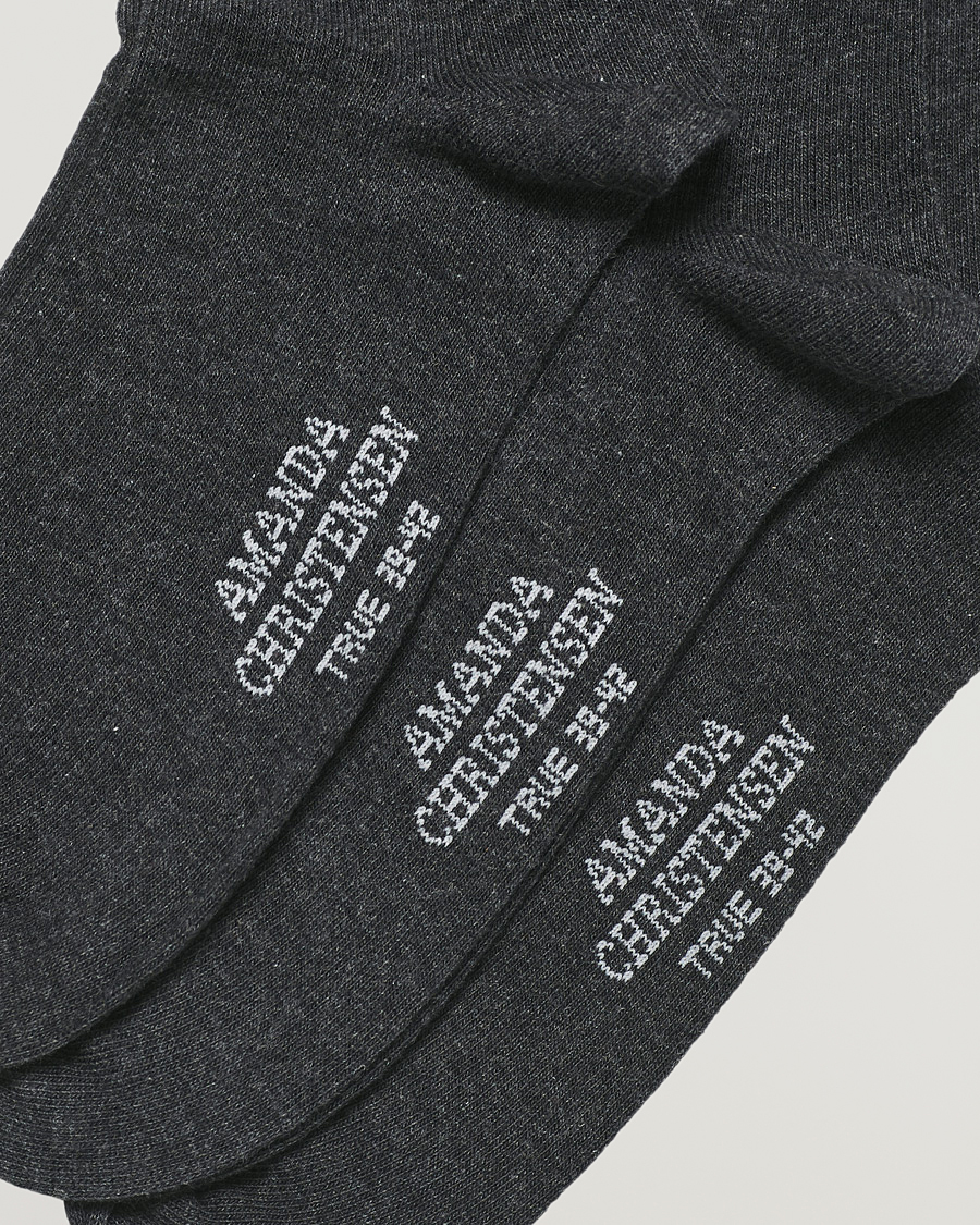 Hombres | Ropa interior y calcetines | Amanda Christensen | 9-Pack True Cotton Socks Antrachite Melange