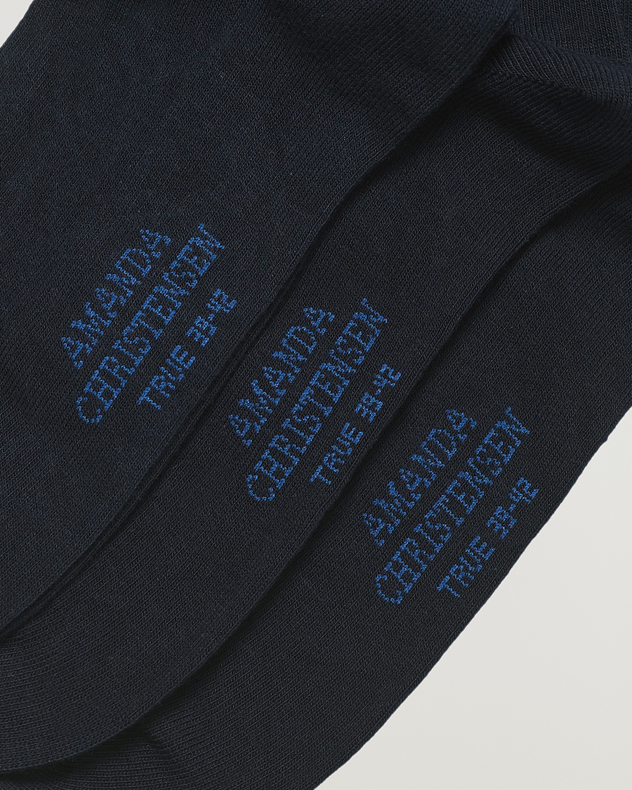 Hombres | Ropa interior y calcetines | Amanda Christensen | 9-Pack True Cotton Socks Dark Navy
