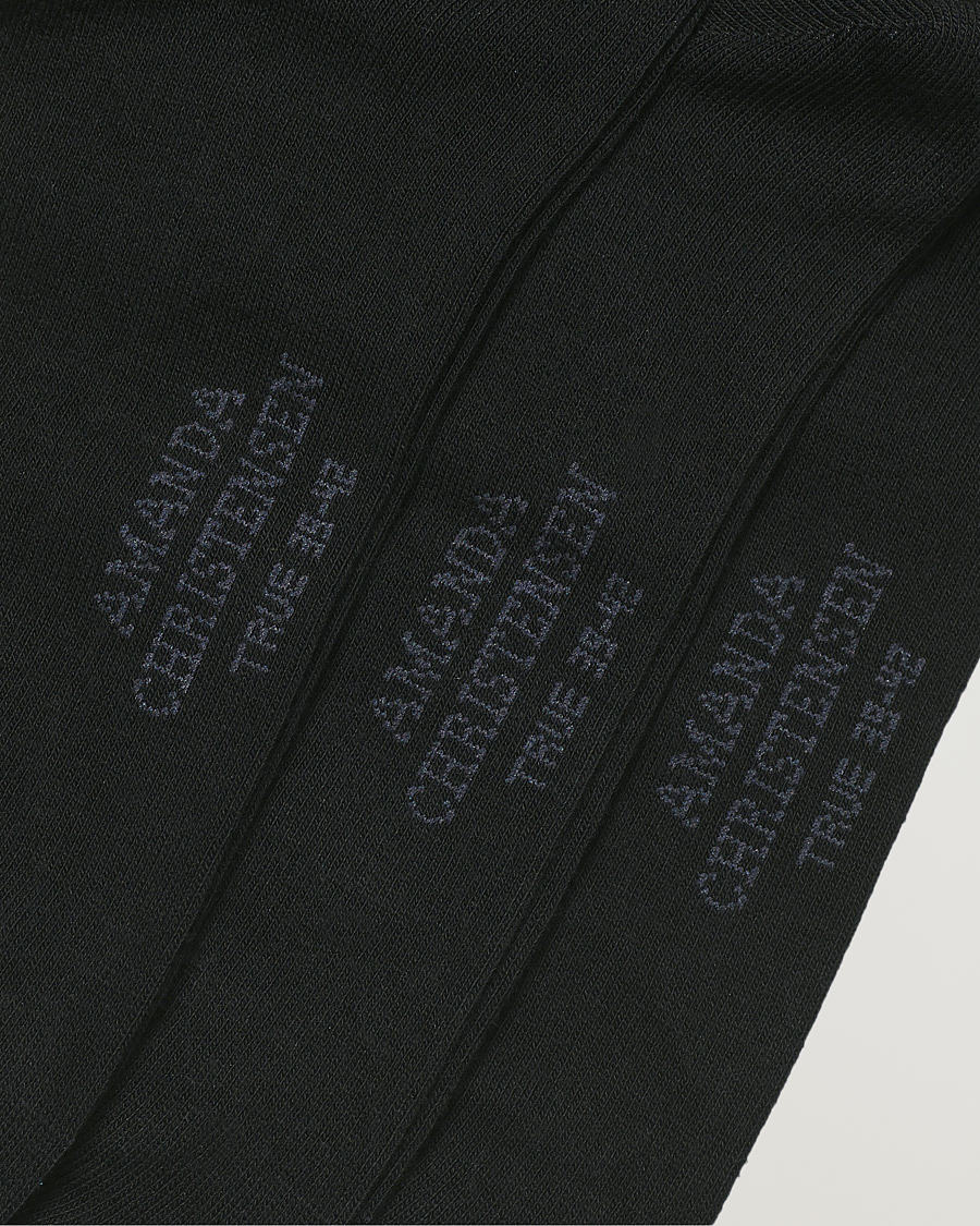 Hombres | Ropa interior y calcetines | Amanda Christensen | 9-Pack True Cotton Socks Black