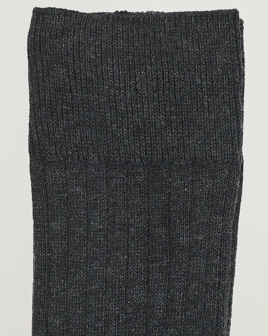 Hombres | Departamentos | Amanda Christensen | 6-Pack True Cotton Ribbed Socks Antracite Melange