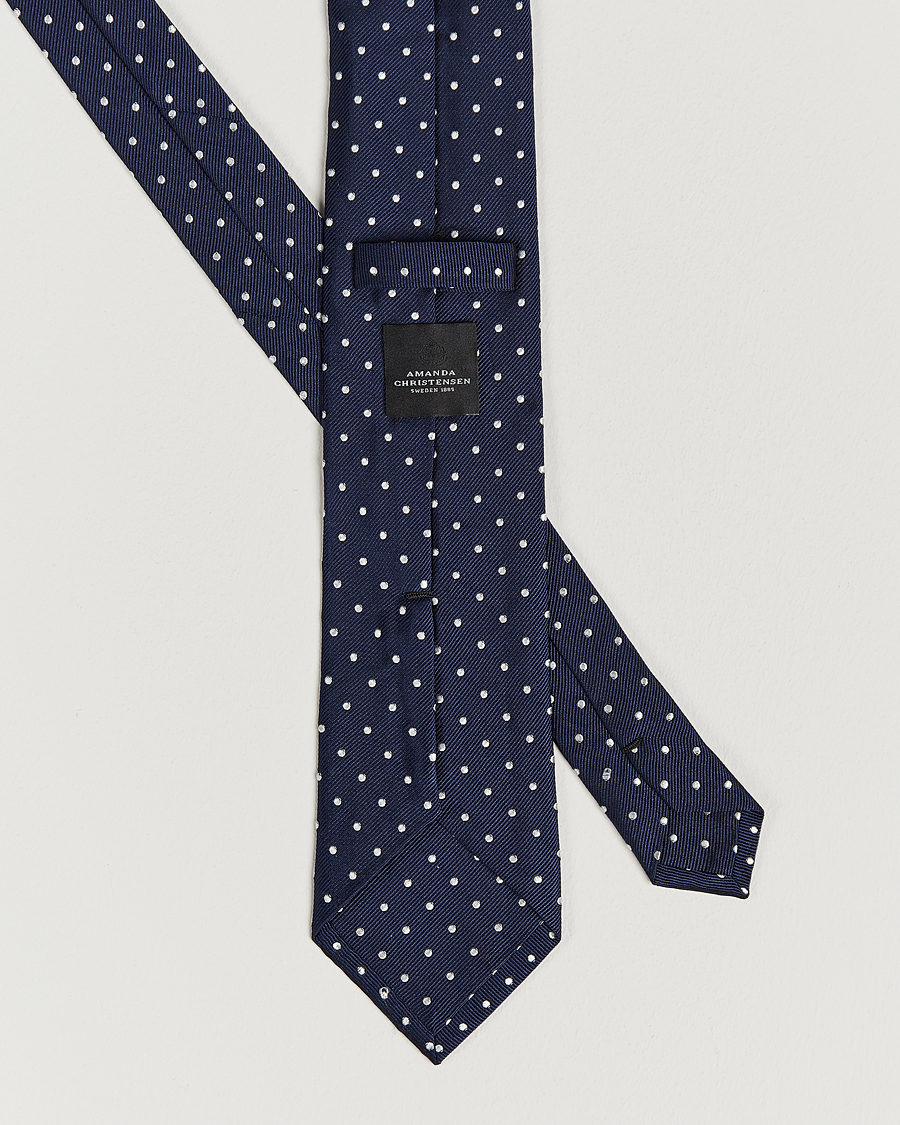 Hombres | Corbatas | Amanda Christensen | Set Tie & Pocket Square Navy/White