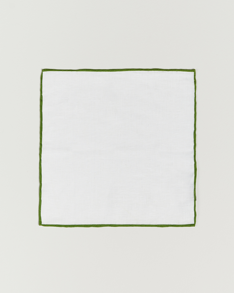 Hombres | Pañuelos de bolsillo | Amanda Christensen | Set Tie & Pocket Square Green/White
