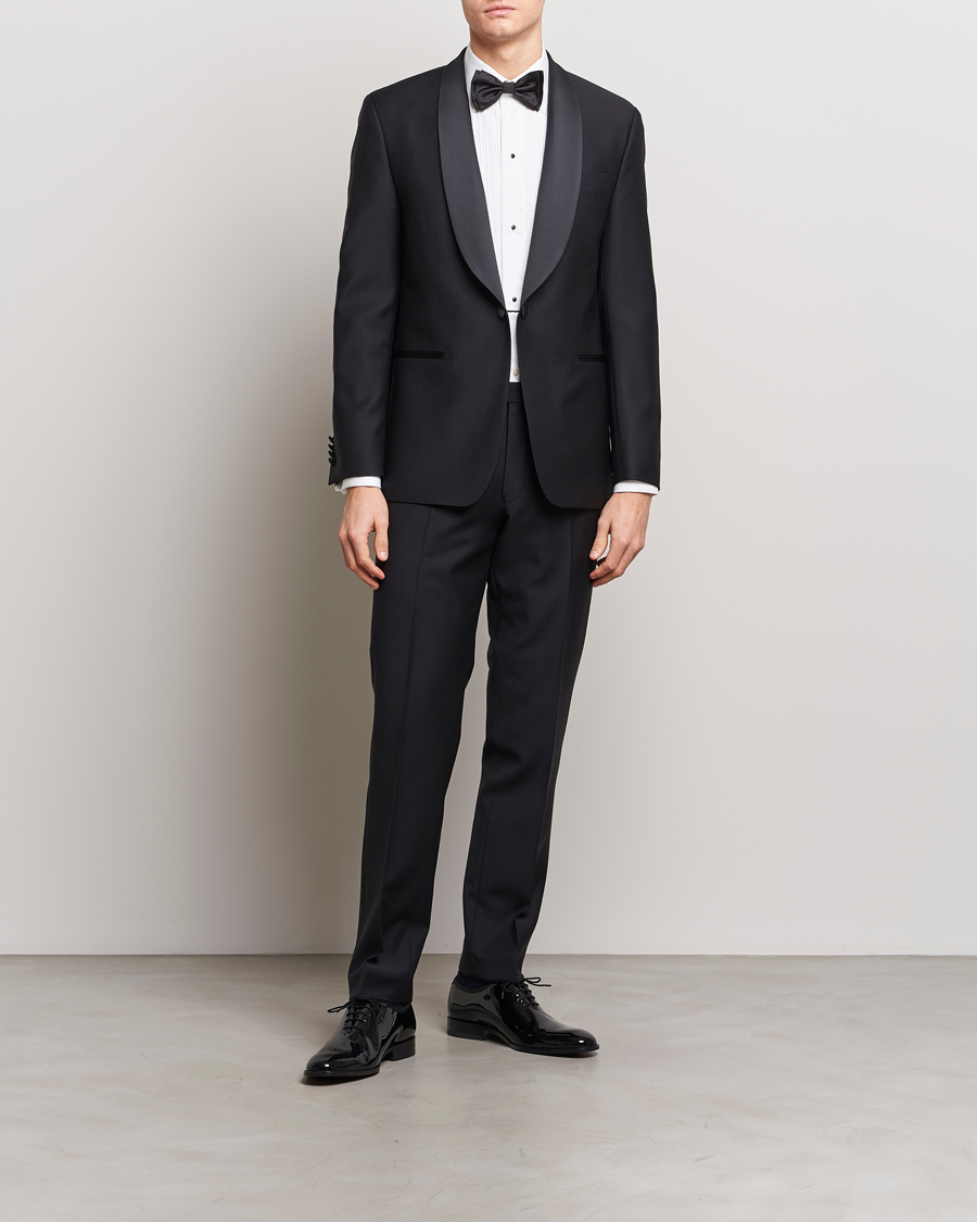 Hombres |  | Oscar Jacobson | Figaro/Denz Wool Tuxedo Suit Black