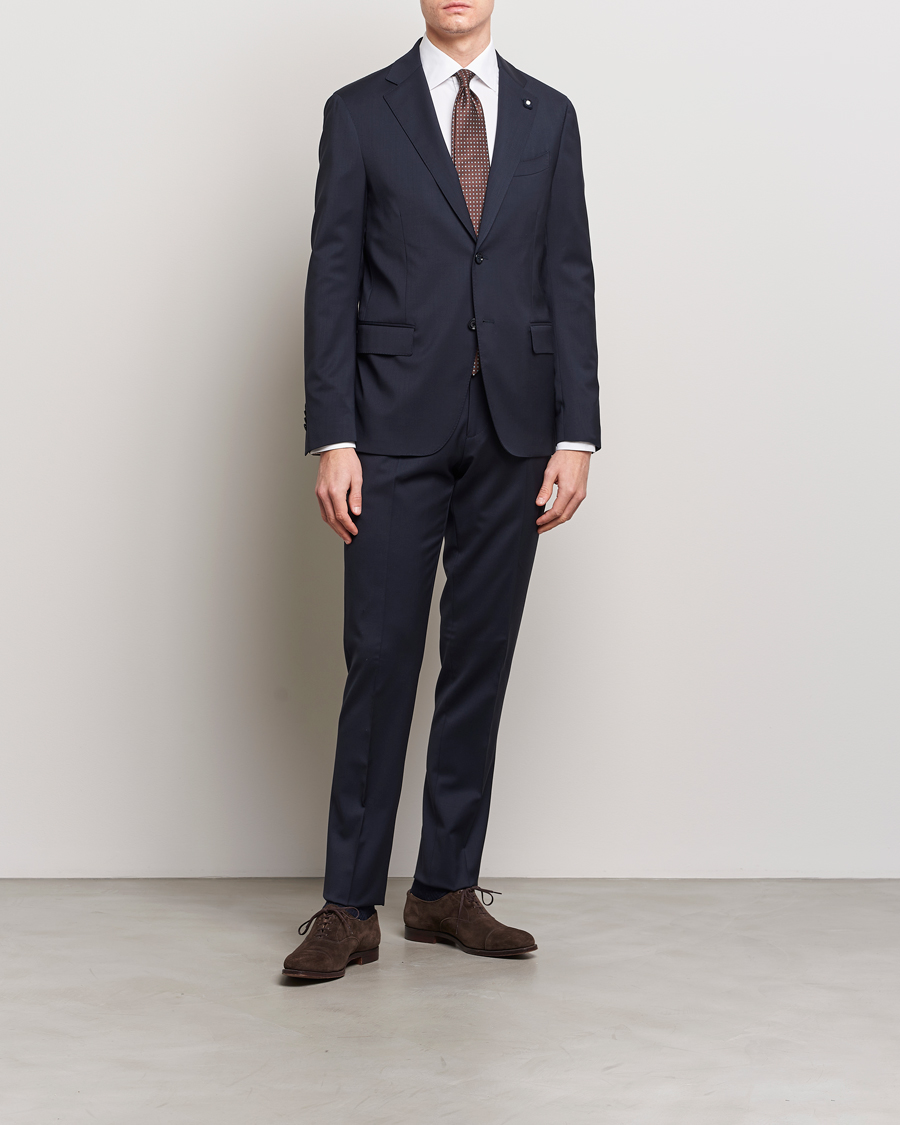 Hombres | Formal Wear | Lardini | Wool Suit Navy