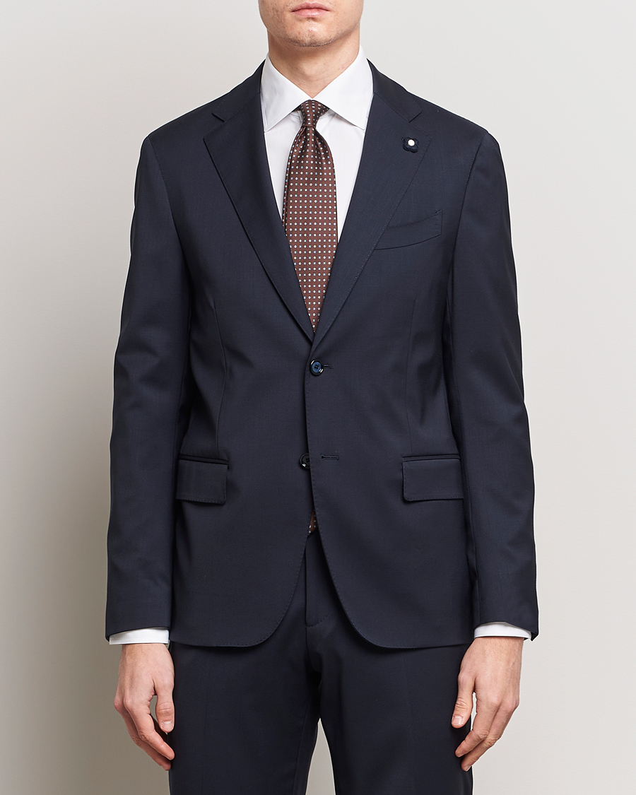 Hombres | Italian Department | Lardini | Wool Suit Navy
