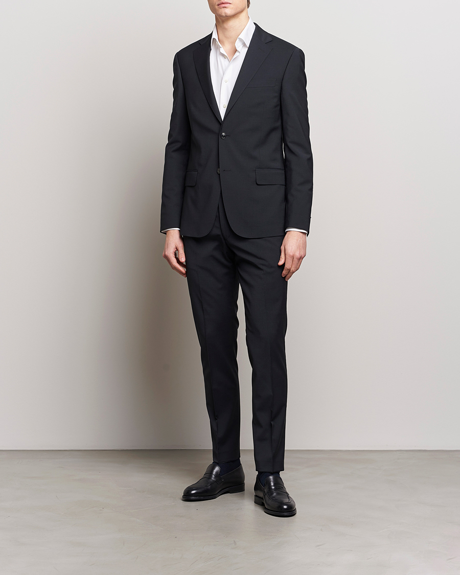 Hombres | Ropa | Oscar Jacobson | Edmund Wool Stretch Suit Black