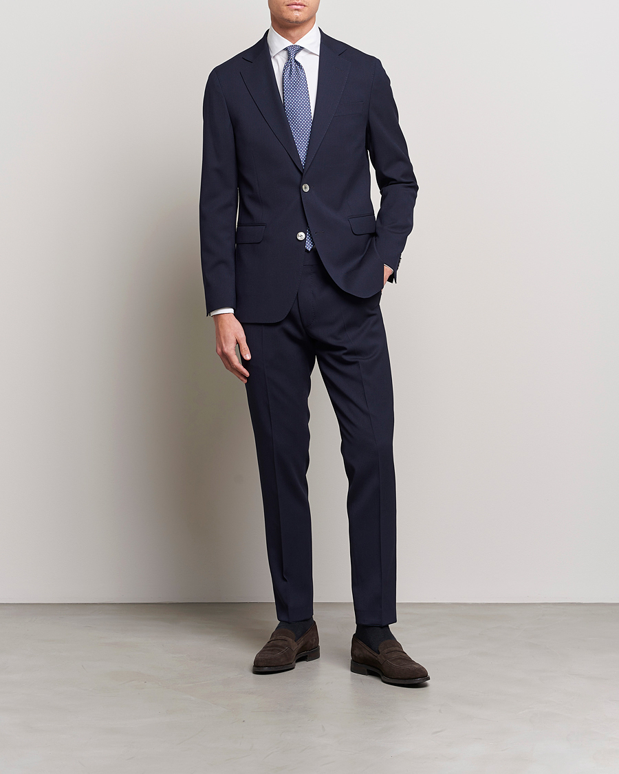 Hombres | Business & Beyond | Oscar Jacobson | Ego Wool Suit Blue