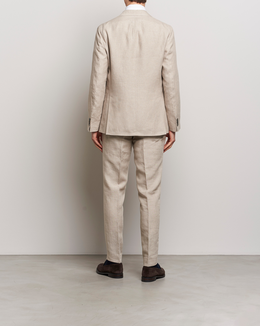 Hombres | Trajes de dos piezas | Oscar Jacobson | Fogerty Linen Suit Beige