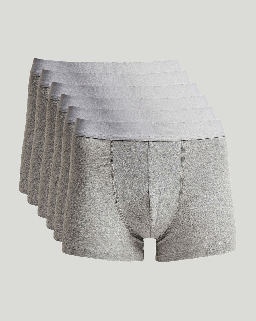 Hombres | Ropa interior y calcetines | Bread & Boxers | 6-Pack Boxer Brief Grey Melange