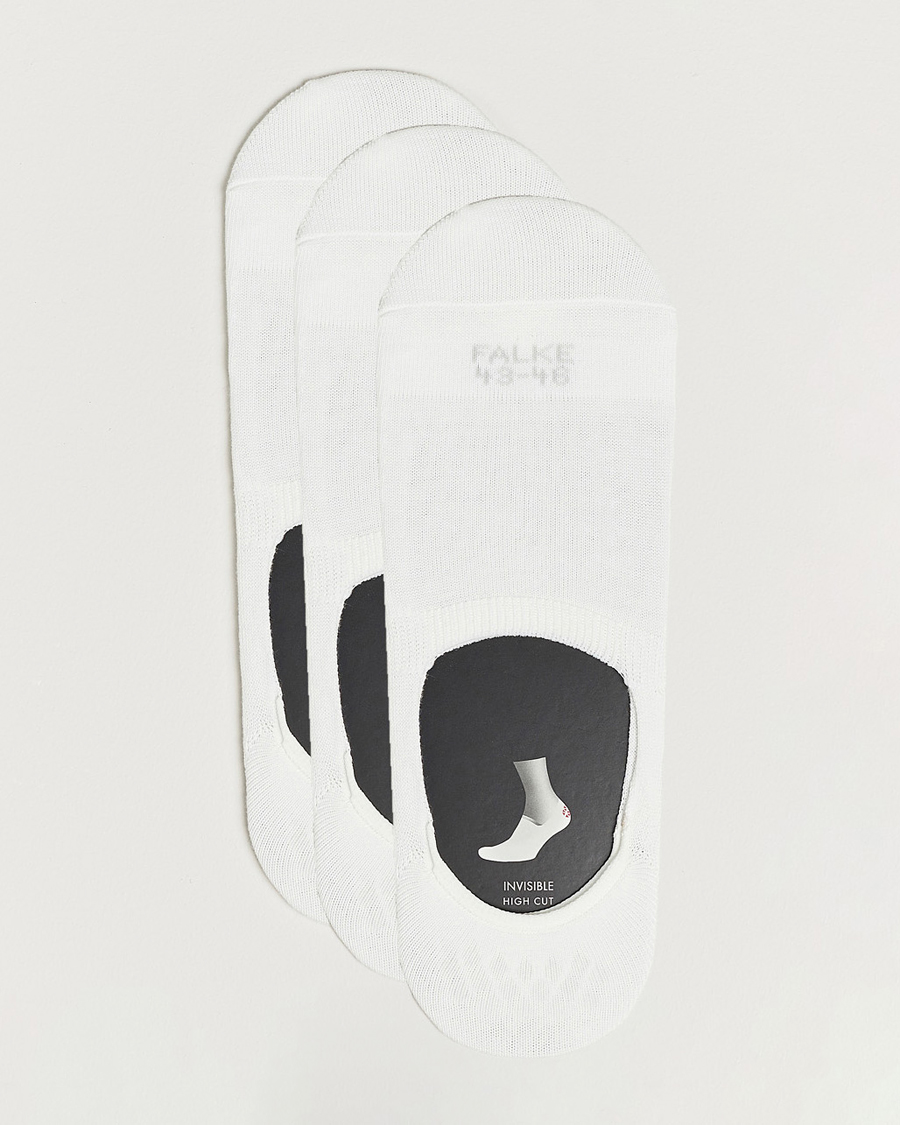 Hombres | Ropa interior y calcetines | Falke | 3-pack Casual High Cut Sneaker Socks White