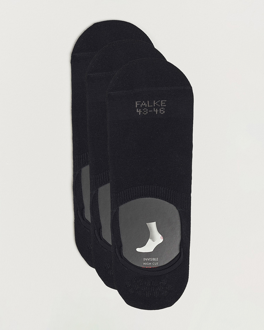 Hombres | Ropa interior y calcetines | Falke | 3-pack Casual High Cut Sneaker Socks Black