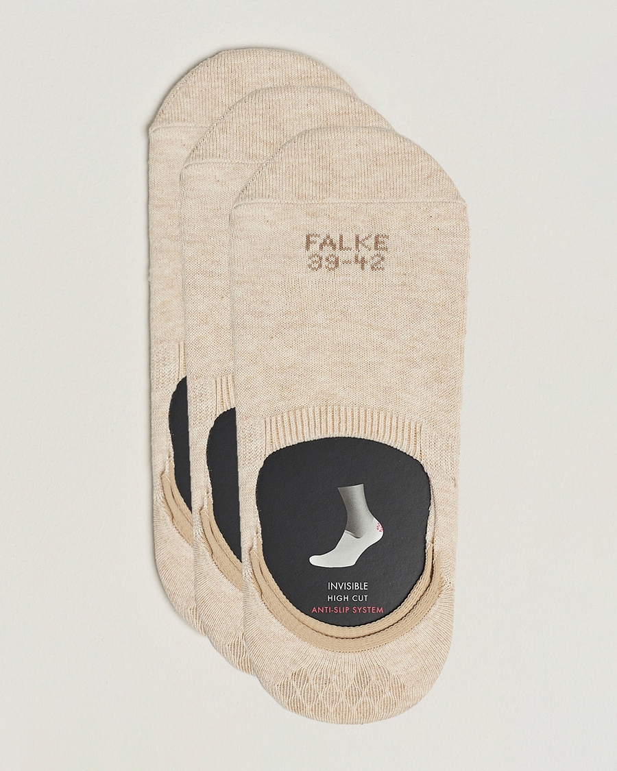 Hombres | Ropa interior y calcetines | Falke | 3-pack Casual High Cut Sneaker Socks Sand