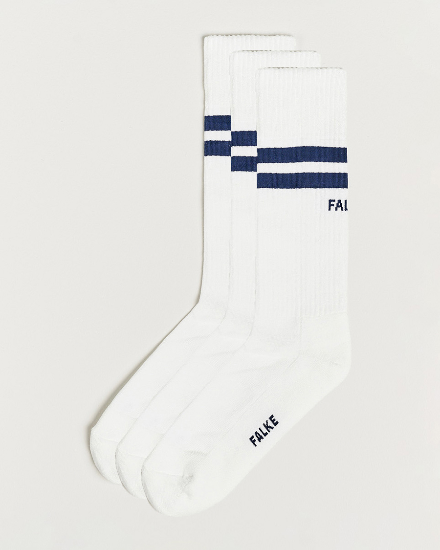 Hombres | Ropa interior y calcetines | Falke | 3-pack Dynamic Tennis Socks White/Blue