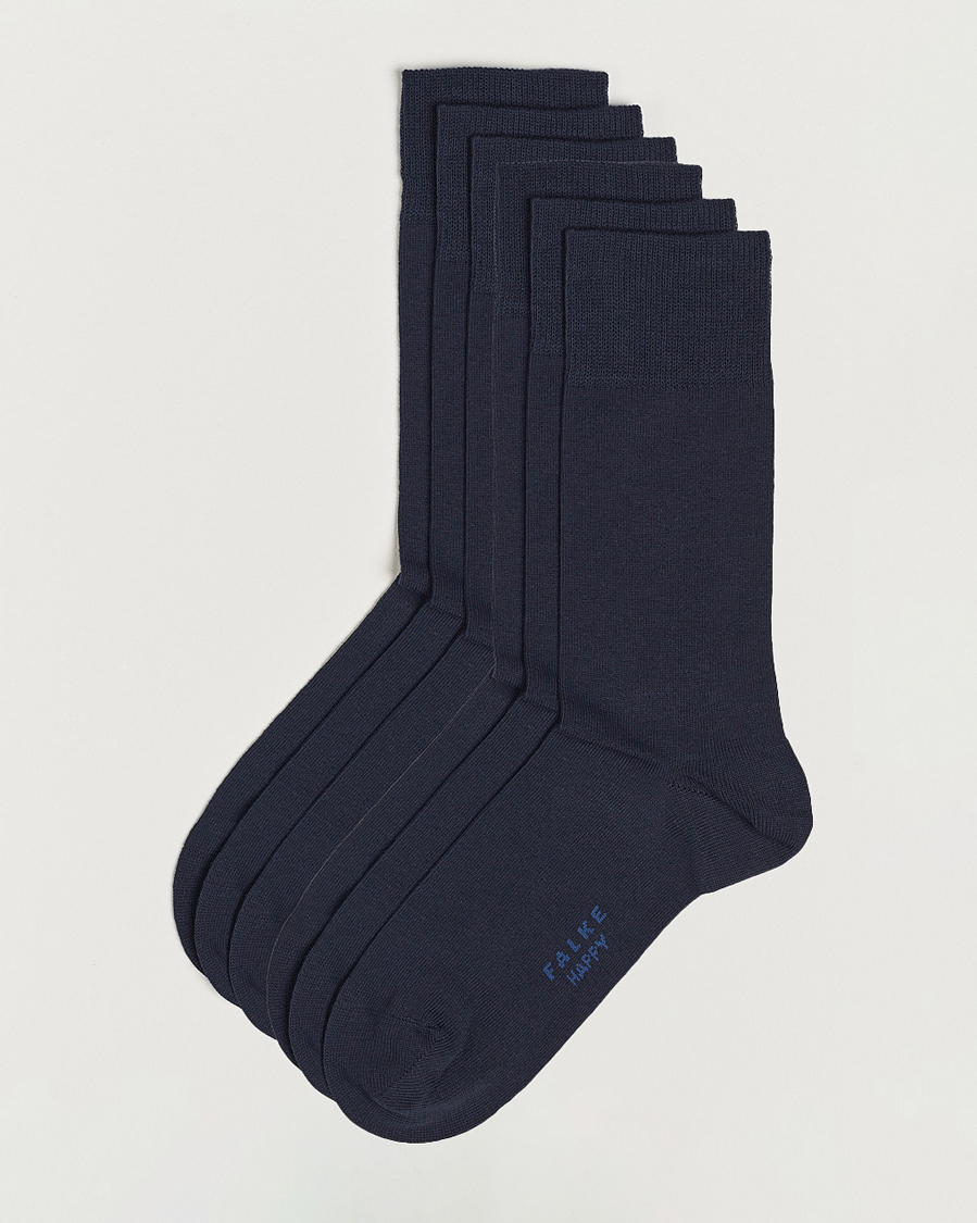 Hombres | Ropa interior y calcetines | Falke | 6-pack Happy Cotton Socks Navy