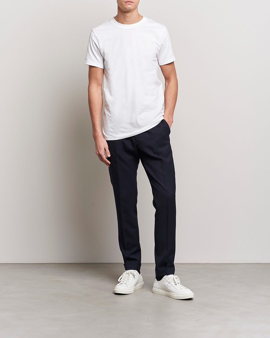 Hombres | Camisetas | Bread & Boxers | 3-pack Crew Neck Regular T-Shirt White
