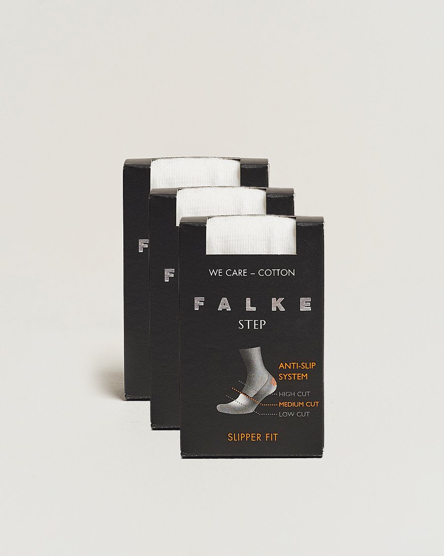 Hombres | Ropa interior y calcetines | Falke | 3-pack Step In Box Loafer Socks White