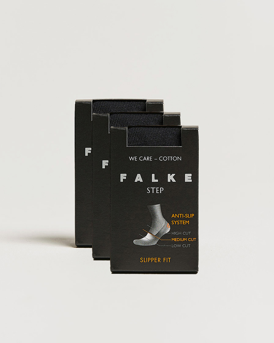 Hombres | Ropa interior y calcetines | Falke | 3-pack Step In Box Loafer Socks Black