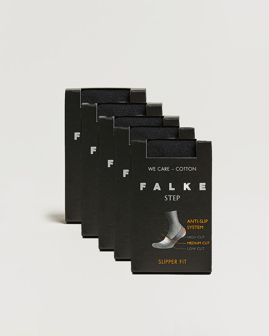 Hombres | Ropa interior y calcetines | Falke | 5-pack Step In Box Loafer Socks Black