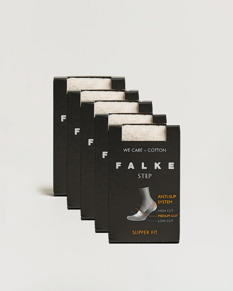 Hombres | Ropa interior y calcetines | Falke | 5-pack Step In Box Loafer Socks Nature