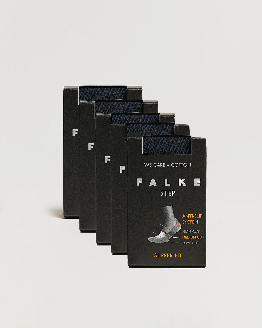 Hombres | Ropa interior y calcetines | Falke | 5-pack Step In Box Loafer Socks Navy