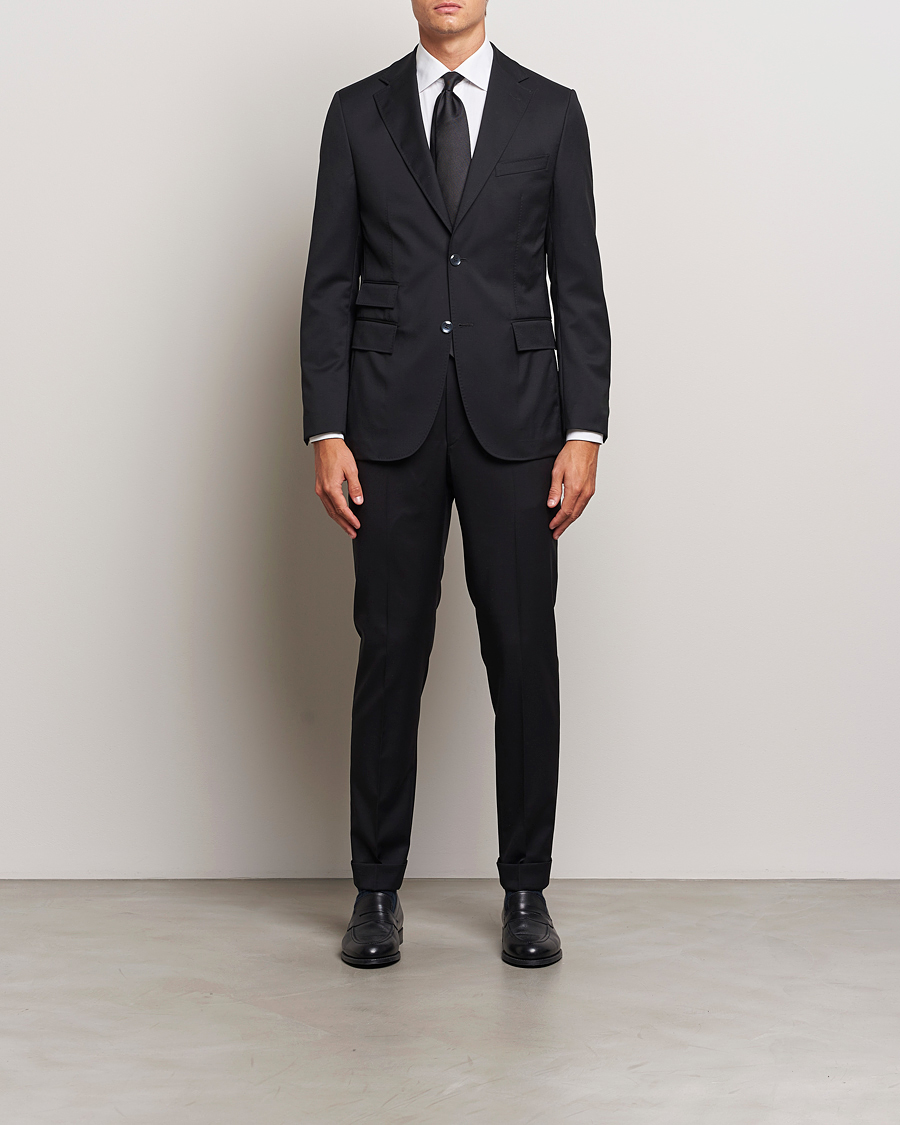 Hombres | Trajes | Morris | Heritage Prestige Wool Suit Black